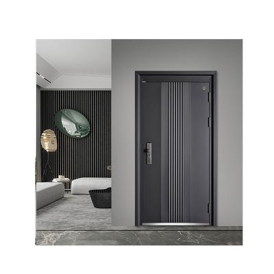 China High Strength and Corrosion Resistance House Facade Security French Door Entry Steel Panel Door with Safety Design Glass Door Photo for sale