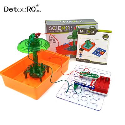 China Detoo DIY Electric Circuit Plastic Kit For Kids Fountain Electronics Exploration Kit Blowback Educational Toys for sale