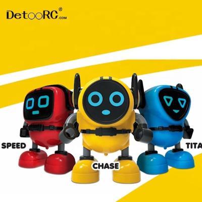 China Cartoon Toy Detoo Gyro Rotating To Pull Back Mini Game Robot Toys For Kid Creative Toy Wholesale Preschool Toys for sale