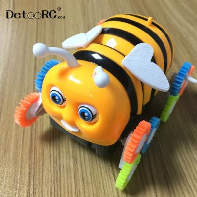 China Friction Toy Detoo 360 Degree Stunt Car Toys Bee 3wheels Electric Car Rocker Working Toys For Children for sale