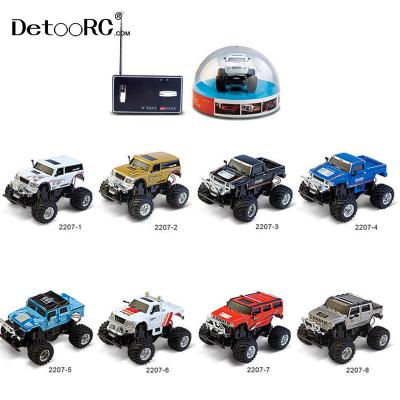 China Detoo 1:58 electric car forward toys with radio control mini light truck micro rc car for sale