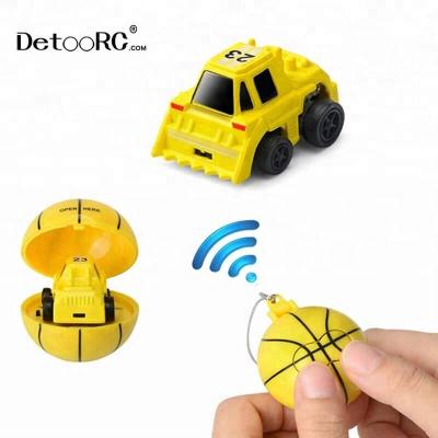 China Radio Control Toy Detoo 2.4G Pocket Auto Racing Soccer Small Cars For Kids Electric Mini Radio Control RC Car Toys for sale