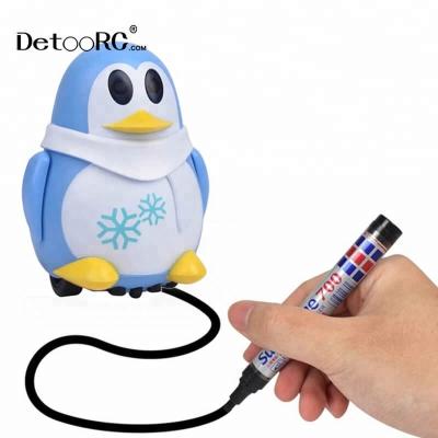 China Follow The Line Robot Detoo Electric Robot Toys Inductive Line Follower Christmas Penguin Cartoon Toy Drawing Toy for sale