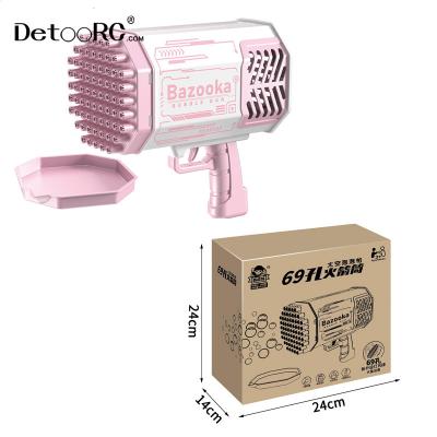 China Gun toy Detoo 2022 hot new toys gun bubble gun for kids playing out door playing electronic power lighting gun for kids for sale