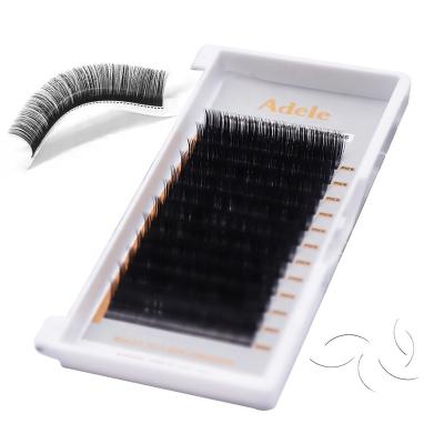 China Wholesale Double Tips Qingdao Adele Synthetic Flat Eyelash Extension Customized Flat Eyelash Extensions Handmade Flat Eyelash Extensions for sale