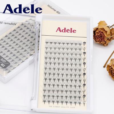 China Wholesale Good Quality Natural Soft Qingdao Adele Pre Made Eyelash Extension New Style Promade Eyelash Extension Premade Fans for sale