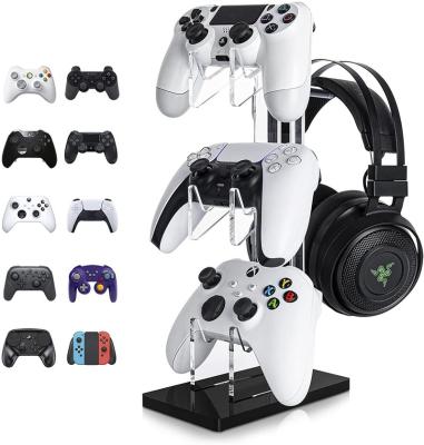 China 3 Tier Universal Acrylic Controller Stand and Earphone Stands for Xbox/PS4/PS5/Switch Pro Controller Accessories for sale