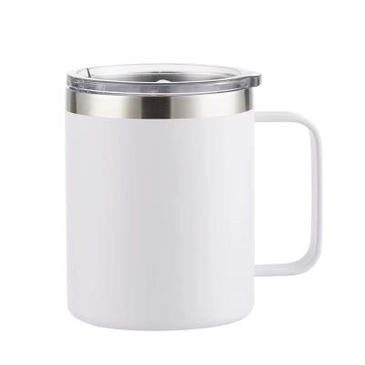 China Sustainable Popular 14oz Stainless Steel Travel Tumbler Insulated Coffee yetys mug Custom Logo Wine Cup Blank Vacuum Coffee Mug With Handle for sale