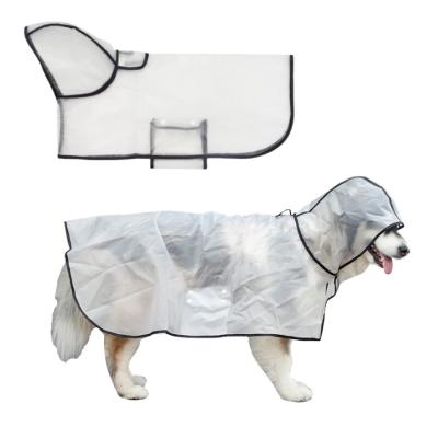 China Custom Designer Supplier Waterproof Stain Resistance Pet Viable Adjustable Hooded Jacket Coat Large Dog Raincoat for sale