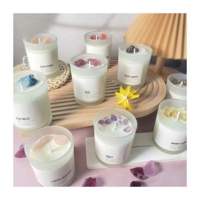 China Customized Birthdays Candle Tin Essential Oil Candle Perfumed Logo Dried Flower Scented Soy Scented Soy Wax Candle for sale