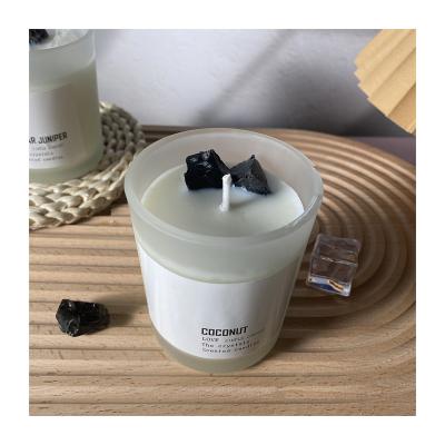 China High Quality Custom Birthdays Logo Scented Coconut Candles Handmade Soy Scented Candle Clean Logo Candles for sale