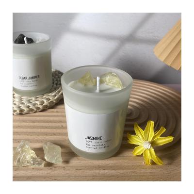 China Birthdays Good Quality Soy Manifestation Candle Luxury Manifestation Candle With Crystals for sale