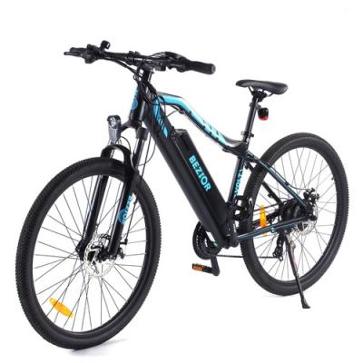 China No Electric Bike 48V 12.5Ah Battery Over 200cm [NO TAX] BEZIOR M1 27.5 Inch Tire Aluminum Alloy Frame Shimano 7 Speed ​​Shift 80KM Mileage for sale