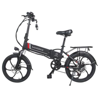 China [USA STOCK] Aluminum High Quality Drop Shipping Portable Folding Electric Bike Moped Samebike 20LVXD30 10Ah Max 35km/h Battery for sale