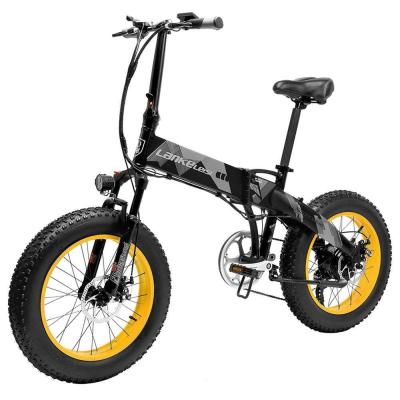 China 165-190cm [Free Duty] LANKELEISI X2000 Plus Fold Electric Bicycle 48V 10.4AH 1000W 20x4.0 Inch Tire Max Speed ​​35km/h 90KM Fat Chain for sale