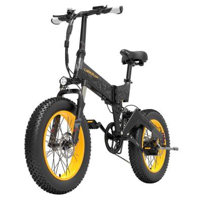 China [Duty Free] LANKELEISI Steel X3000 PLUS Fold Electric Bicycle 48V 1000W Motor 10.4Ah Battery 26inch Max Speed ​​46km/h 90KM Mileage for sale