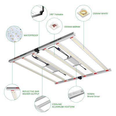 China fast delivery 5ft x 5ft Horticulture 6bar 3umol/J Foldable LED Grow Light 640w LED Foldable Plant For Growing Light for sale