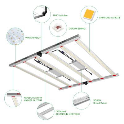 China 5ft x 5ft 3years Warranty Osram Sausng LED Commercial 640w LED Plant Growing Light For Indoor Plants Growth for sale