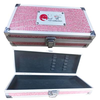 China Fashion Aluminum Nail Correct Tool Box Cases With Lockable Inside Elastic Rope And Logo Print Approve for sale