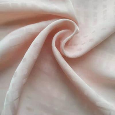 China Sea-Island fabric check jacquard anti-static hot selling silk like smooth and soft fabric for women's shirt skirt dress and sleepwear for sale