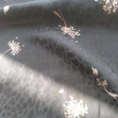 China Sea-Island Fabric Anti-Static Hot Selling Jacquard Printed Compound Silk Like Satin Fabric For Women's Shirt Skirt Dress And Sleepwear for sale