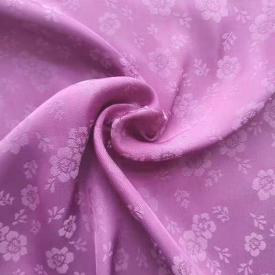 China Professional Jacquard Sea-Island Stain Polyester Fabric Compound Anti-Static Silk Like Fabric For Women's Skirts Dress Scarf And Sleepwear for sale