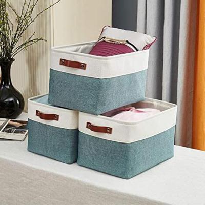 China Storage Basket Organizer Gift 900D Universal Foldable Canvas Basket With Handles for sale