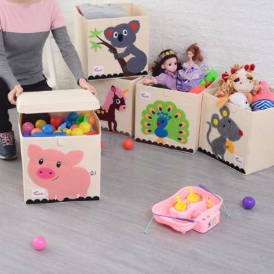 China Eco-Friendly and Economical Eco-Friendly and Economical Running Cute Cloth Storage Cardboard Toy Organizer Storage Box Folding Storage Box Children for sale