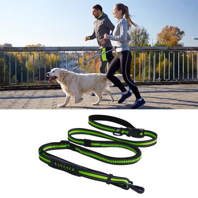 China Retractable Professional Adjustable Harness Rope Multi Function Collar Reflective Hands Dog Working Free Walking Leash for sale