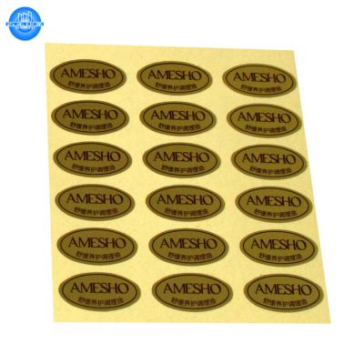 China Waterproof Custom Epoxy Resin With Golden Dome Label Sticker Printing for sale