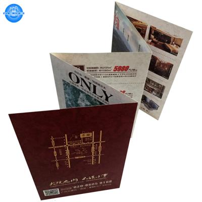 China Advertising Board Printing Professional Custom Folded Factory Flyer Brochure Printing Service for sale