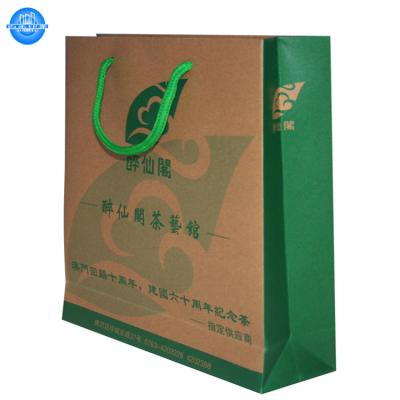 China Recyclable Cheap Craft Paper Carrier Paper Bag Custom Shopping Printing for sale