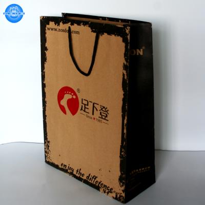 China Recyclable Custom Carrier Bag With Handle High Quality Kraft Paper Shopping Bag for sale