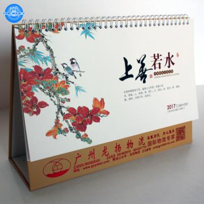 China Custom Canton Table Calendar Desk Calendar Holder Cardboard Printing for sale