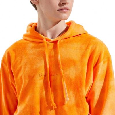 China high quality oversized fashion Logo Custom Hoodie For Men orange anti-wrinkle embroidery Anti-wrinkle for sale