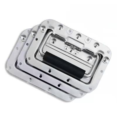 China Flight case concealed recessed heavy duty spring loaded metal handle in plate for sale