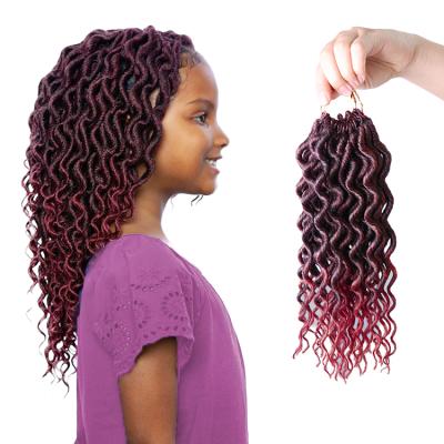 China Premium Fiber Synthetic Hair Attachment Child Hair Extension Bun Pre Stretch Synthetic Crochet Braiding Hair For Kids for sale