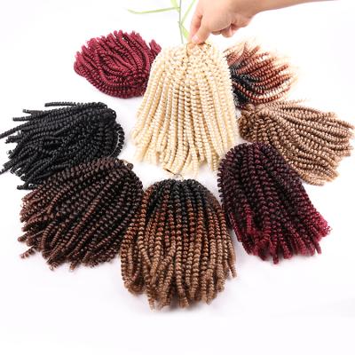 China Julianna Burgndy's Premium Synthetic Micro Orange Loop Pre Looped Synthetic Fiber Ombre Colored 18 8 12 Inch Braiding Crochet Spring Twist Hair for sale