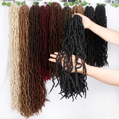 China Wholesale Premium Fiber Synthetic Hair Crochet Braiding Ombre Goddess Faux Dread 18