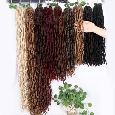 China Wholesale Premium Fiber Hair 85G Synthetic Private Label 613 18 30 Faux Brown 14 Inch Crochet Braiding 36 24 Inch Hair Locs Location for sale