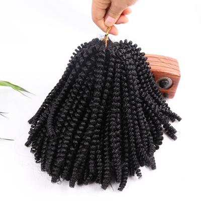 China Wholesale 8inch premium twist 8inch black nubian black spring synthetic fiber braids synthetic hair extension hair best seller for sale