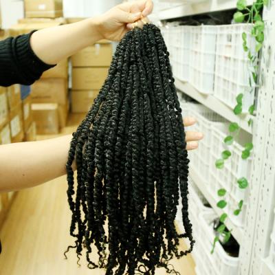 China Wholesale Jamaican Premium Synthetic Fiber Hair Julianna Black Pre Twisted Used For Braiding Hair 18 Black Passion Twist for sale