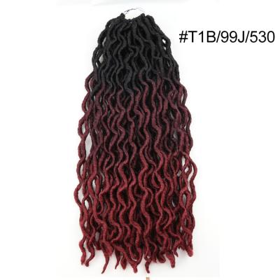 China Julianna Wavy Straight Gypsy Locs Premium Fiber Hair Synthetic Hair Goddess Ombre 20 Inch Gypsy Locs for sale