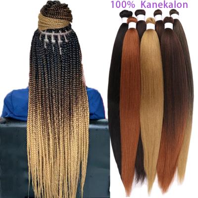 China Juliana Wholesale Free Sample Synthetic Premium Fiber Hair Private Label Volume Pre-Stretched Braiding Hair Stretched Pre Stretch for sale