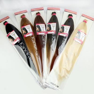 China Premium Fiber Synthetic Hair Pre Stretched Hair Braid Extensions 3x Tex Braiding Hair Braiding Pre - Bundle Two Piece Stretch for sale