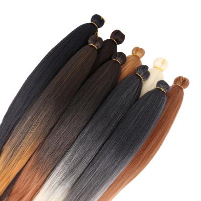 China Hot Selling Custom Logo Prestretched Premium Synthetic Hair Fiber Pre Stretched 5 Bundle Bundle Ombre Braiding Hair Ombre Braiding Hair for sale