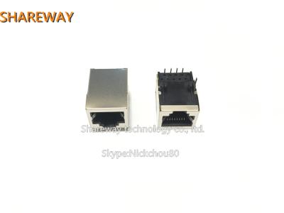 China conector de 1000Base-T PoE RJ45, solo puerto de J1L-0103NL POE RJ45 Jack en venta