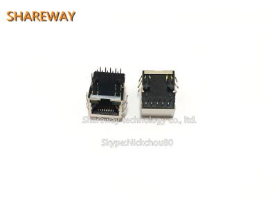 Chine Profil bas noir RJ45 Jack JGL-0001NL pour des serveurs de soutien/PCI Express à vendre