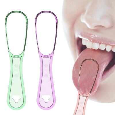 China Dental Oral Cleaning Tools Reusable Adult Cleaning Tongue Scraper Brush Hygiene Care Tongue Scraper Brush Fresh Breath TC008 for sale