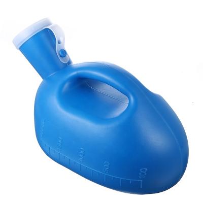 China Modern Blue Portable 2000ml Pee Bottle Plastic Mobile Urinal Toilet Aid Bottle Male Toilet Supply For Outdoor Camping Hospital Care for sale